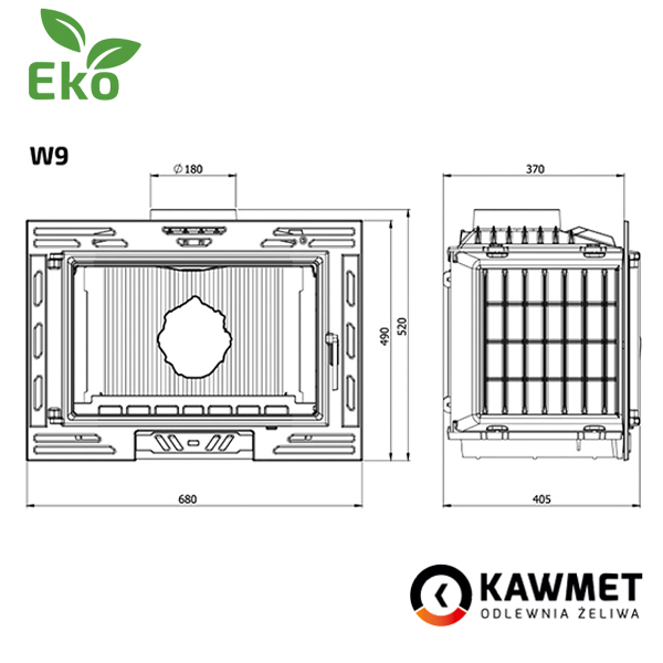 Камінна топка KAWMET W9 (9.8 kW) EKO (6)